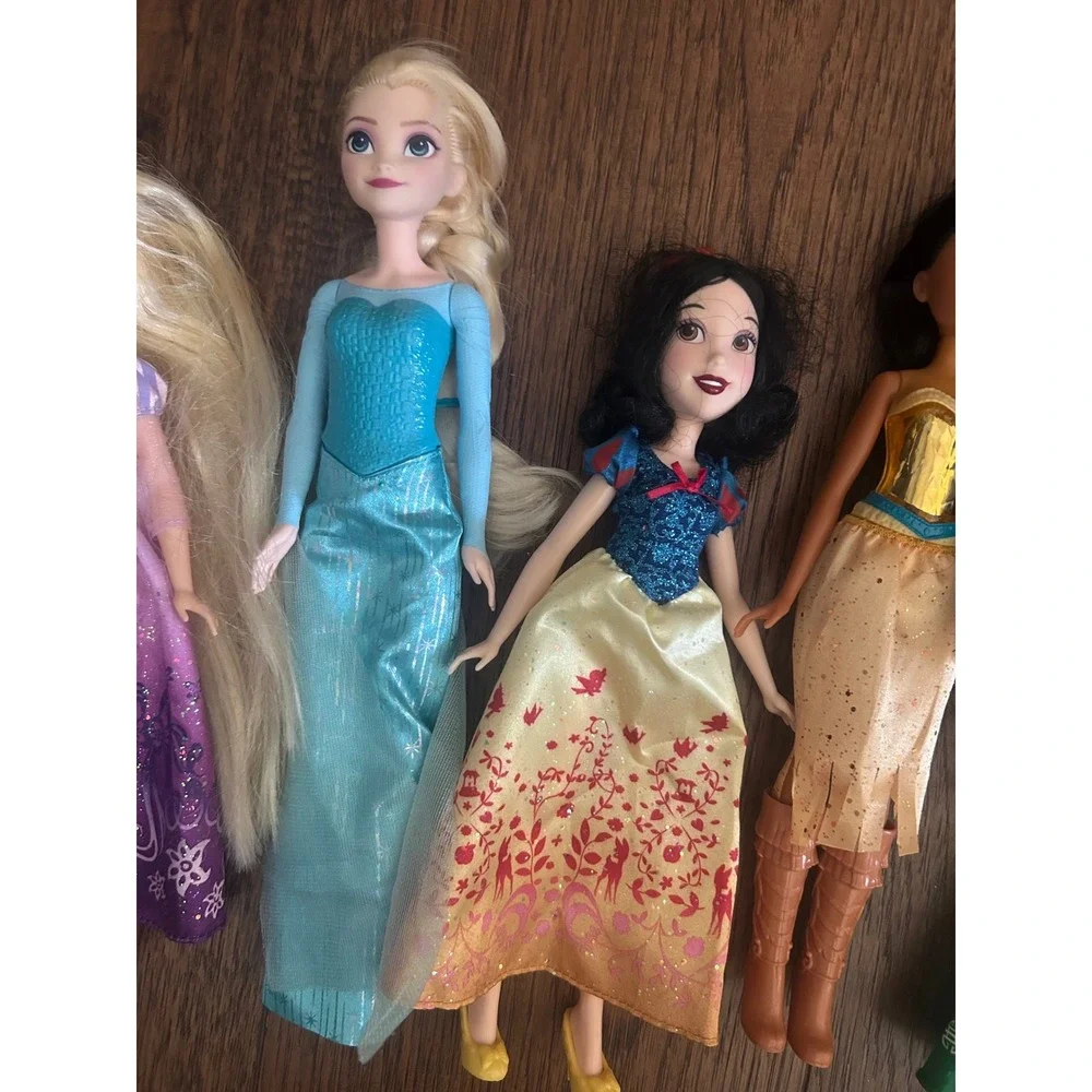Disney Princess Doll Lot Rapunzel Elsa Snow White Pocahontas Mulan 11 Inch 5pc